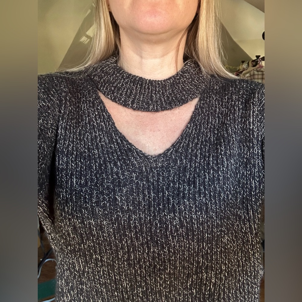 RD Style Charcoal Cowl Neck Sweater